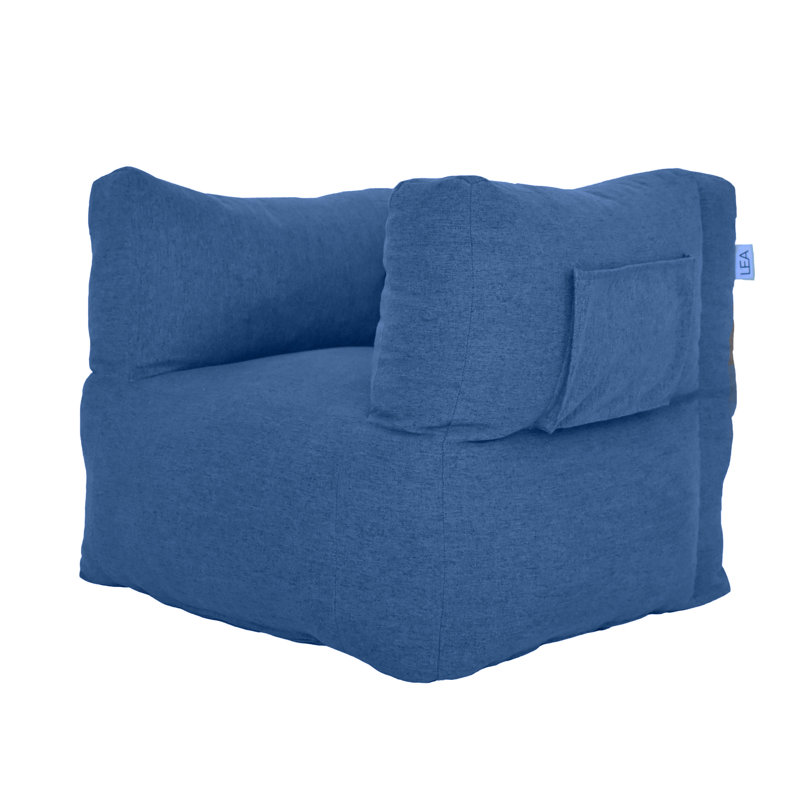 Microfiber / Microsuede Bean Bag Sofa, Blue