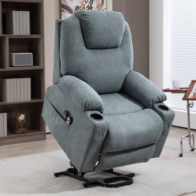 Loukianos Power Lift Recliner Chair with Vibration Massage, Grey
