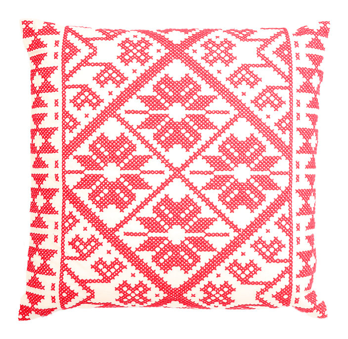 Housse de coussin en coton Marsa, Rouge