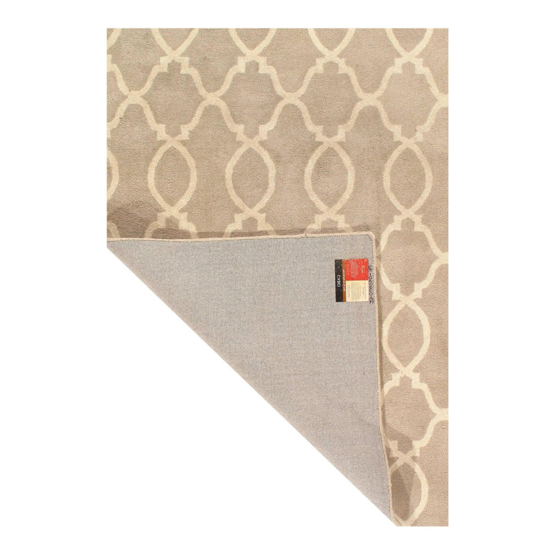 Geometric Area Rug in Ivory
