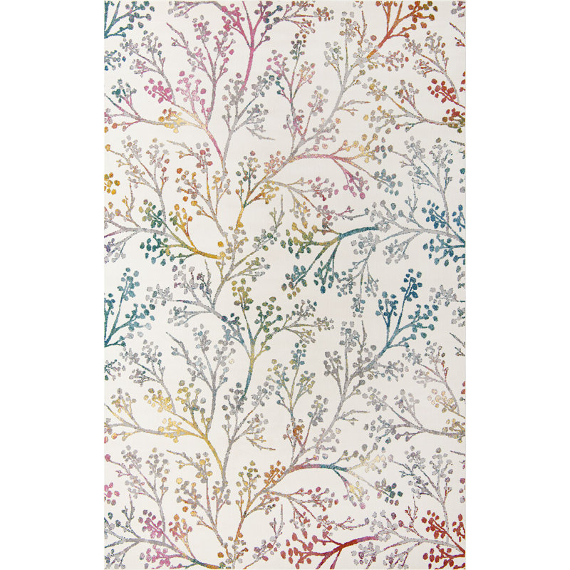 Floral Indoor Rug, Rectangle 5'3" x 7'10"