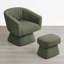 Fauteuil d'appoint pivotant à 360 ° avec repose-pieds Comfy-130133099