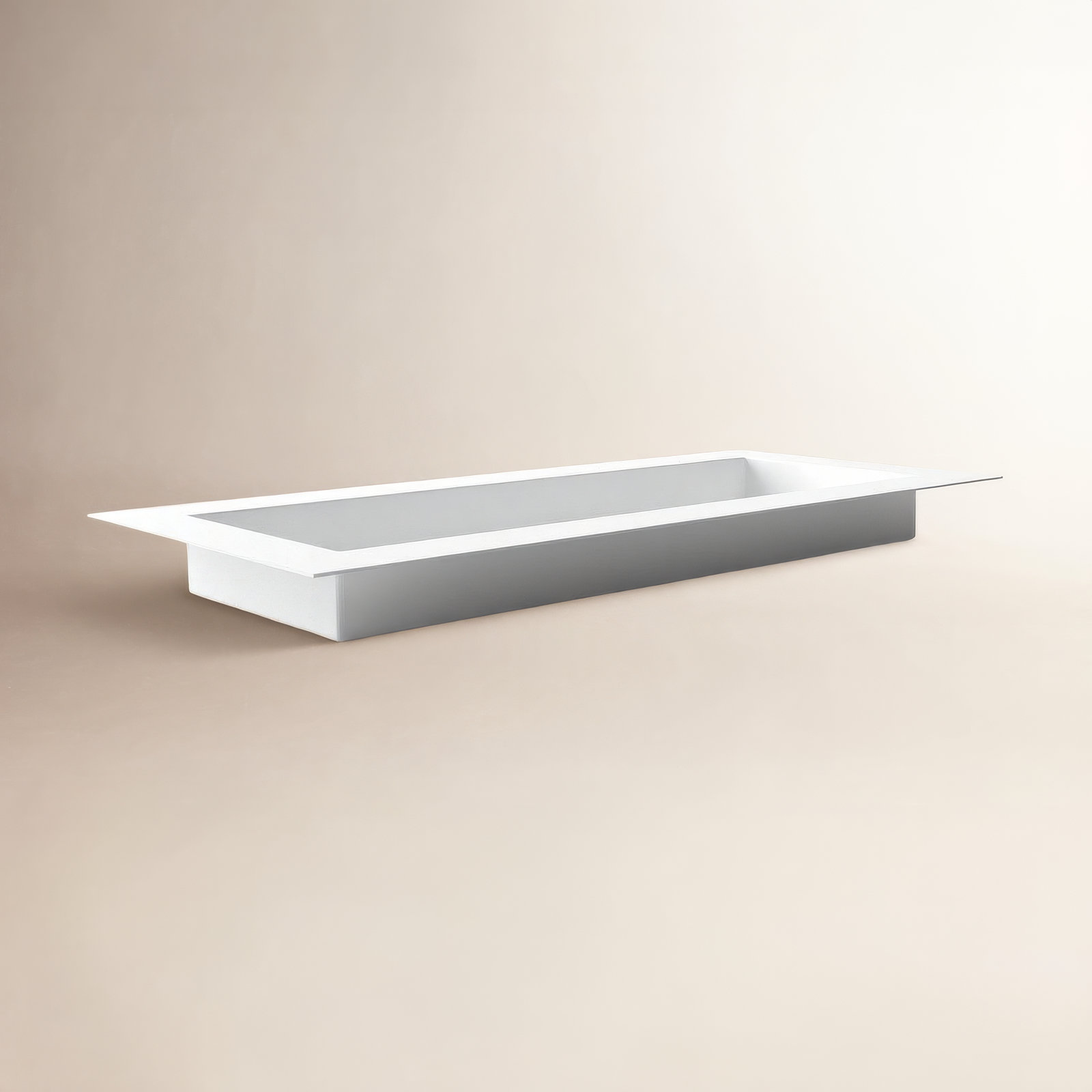 Geo Series Metal Planter Box, White