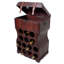 Floor Wine Bottle Rack in Dark Brown