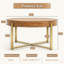 Table basse 33,8 po d'épaisseur rétro moderne avec plateau en bois de sapin et pieds croisés