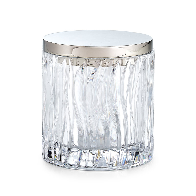 Cascata Bathroom Storage Container, Polished Nickel