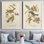 Parure en bois vert à gorge noire - ensemble de 2 reproductions d'art sur toiles