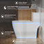 Cuvette de salle de bain allongée une pièce à double chasse moderne à hauteur de fauteuil Comfort Modern-130095726