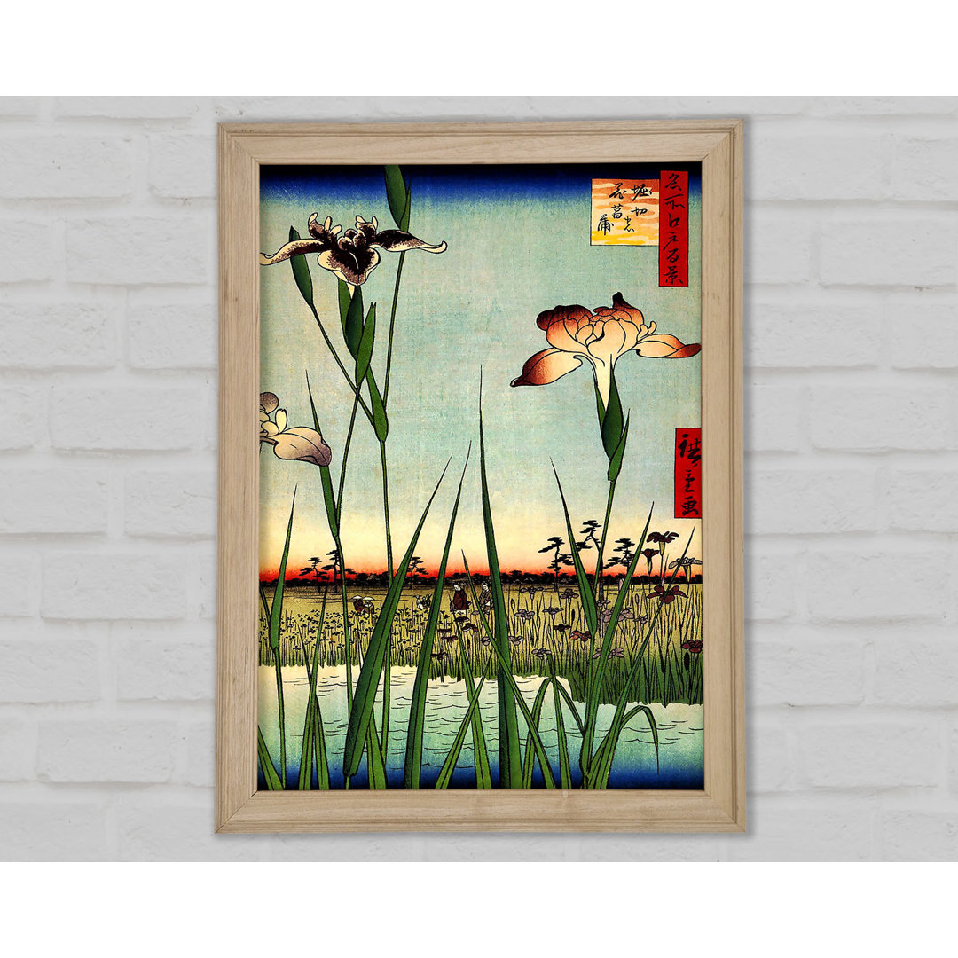 Iris Garden von Hiroshige - Einzelne Bilderrahmen Kunstdrucke