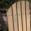 Bois naturel teinté de 2 avec siège haut et dossier à lattes pour patio intérieur et extérieur à finition confortable