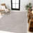 Donatienne Mid-Century Curve Stripe Reversible Machine-Washable Dark Gray/Cream Indoor/Outdoor Rug-276584534