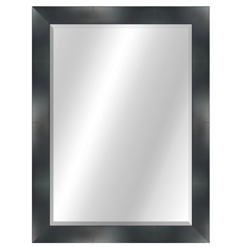 Wall Mirror, 46" x 36", Matte Black