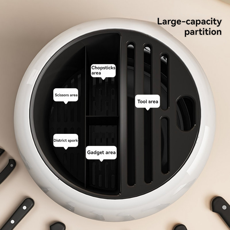 360 ° Rotating Tool Holder: Intelligent Draining, Elegant Storage