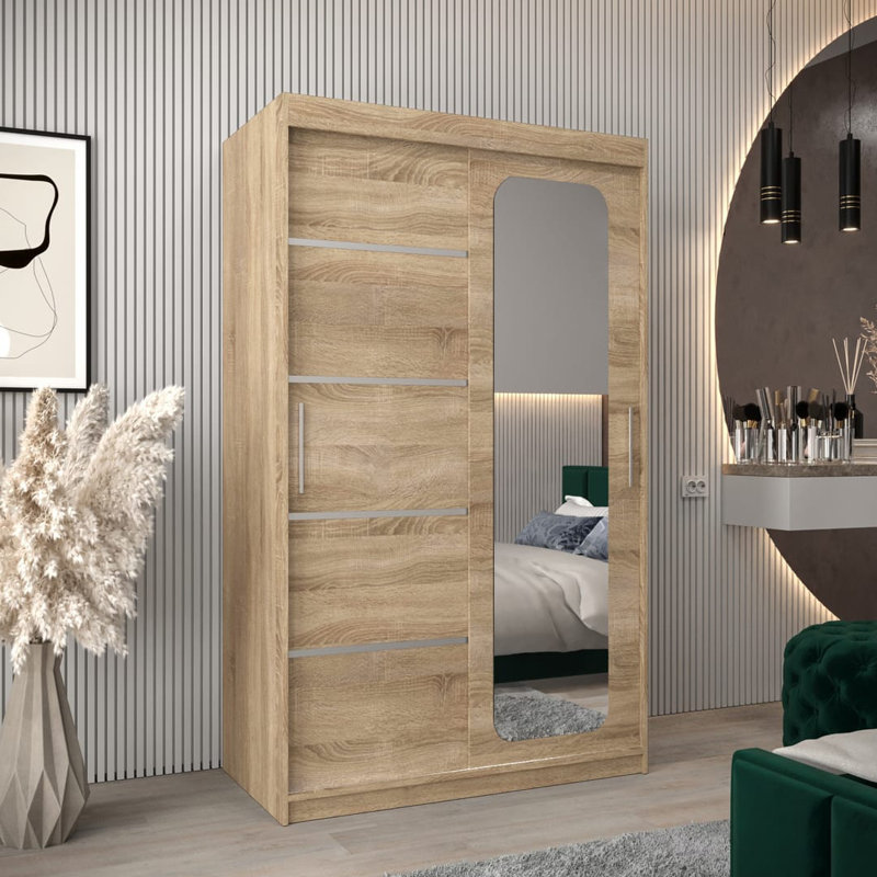 Affordable Sonoma Uppsala V2 Sliding Door Wardrobe 120cm - Flexible Storage Design, Oak Sonoma