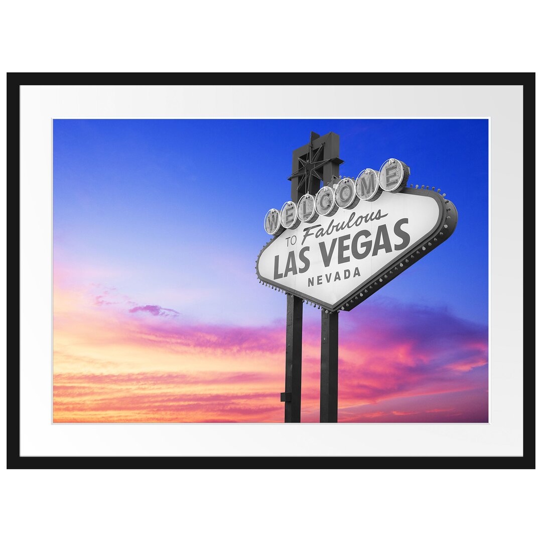 Gerahmtes Poster Tolles Las Vegas Schild