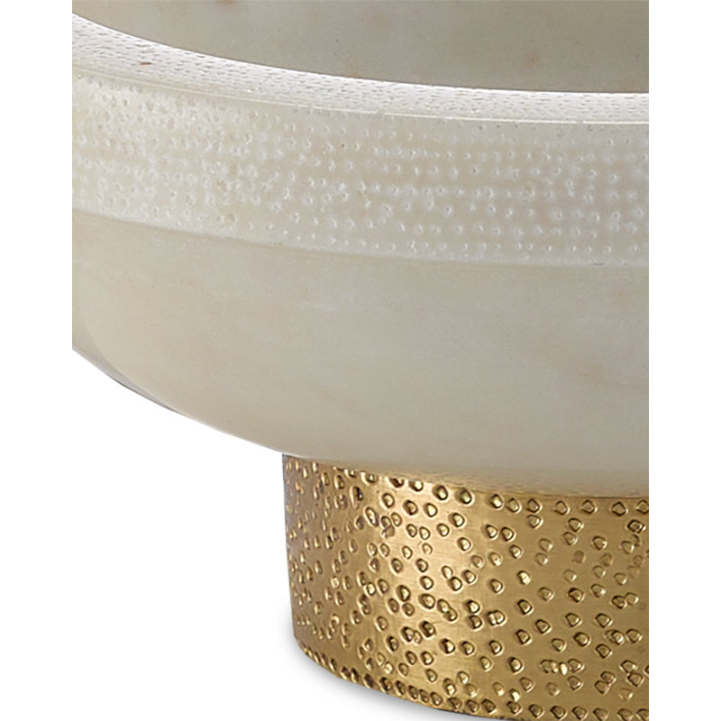 Valor Decorative Bowl, White, 3.75" H x 8" W x 8" D