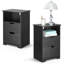 40cm W Manufactured Wood Bedside Table