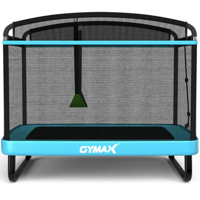 Gymax 6.25' x 4.08' Rectangle Backyard Trampoline with Safety Enclosure