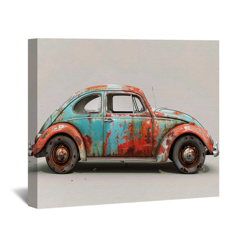 Toile de voiture classique - décoration murale transport, H 11 po x l 14 po