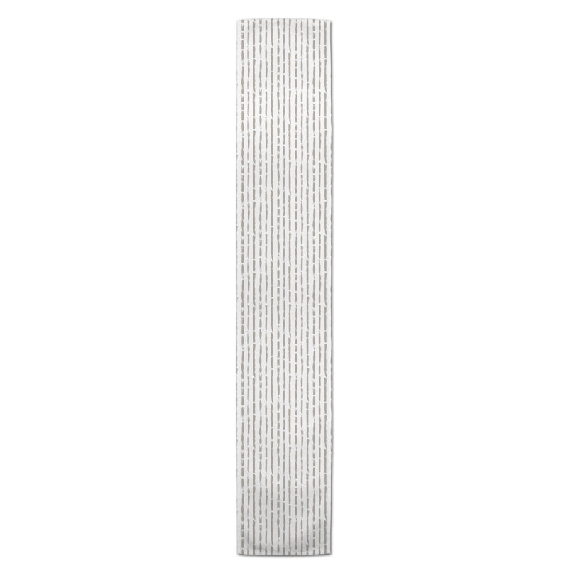 Chemin de table Zaki, 72 po x 16 po, Kaki