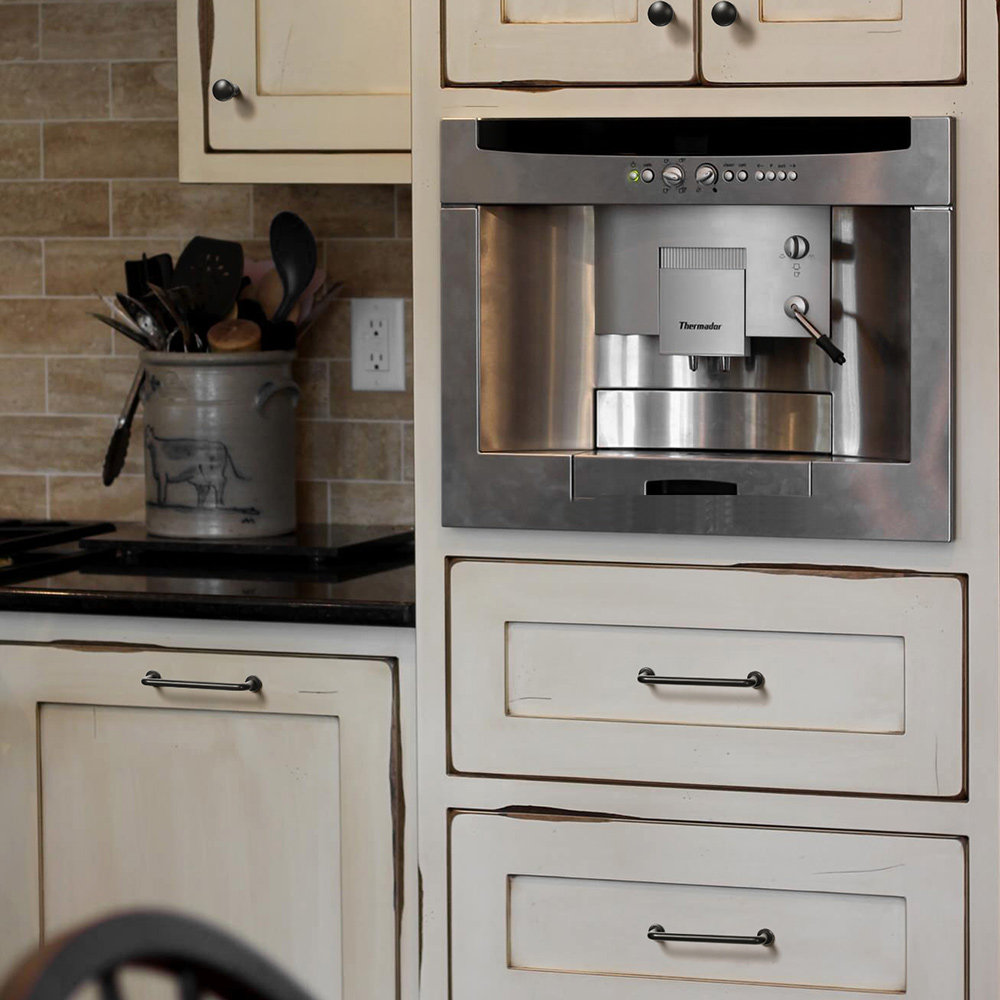Small Round Cabinet Knob, Matte Black