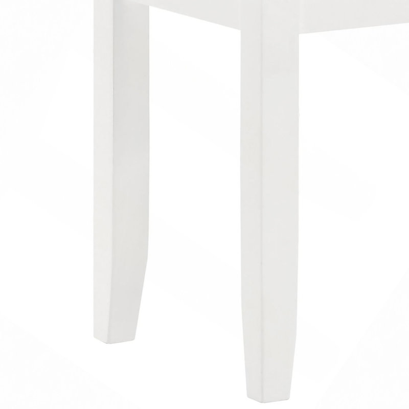 Tabouret de coiffeuse blanc avec siège rembourré
