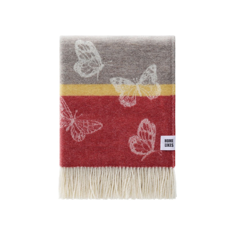Butterfly Stripe Recycled Merino Wool Throw