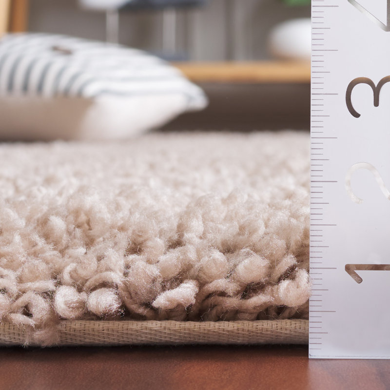 Assar Handmade Tufted Taupe Area Rug, Rectangle 2' x 3'