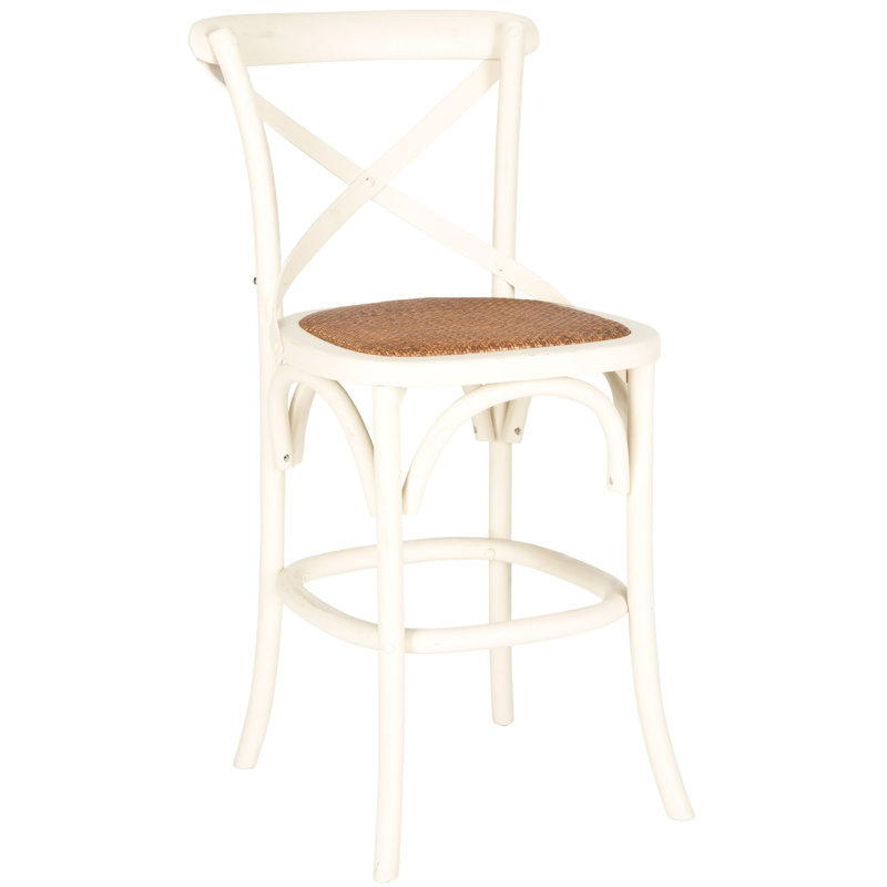 Tabouret de bar Willena, Tabouret de comptoir (siège d'une hauteur de 24 p, Brun clair
