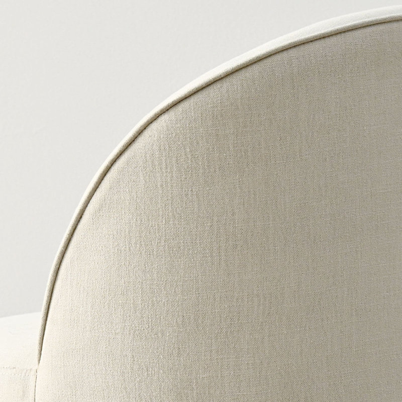Ensemble de table de salle à manger pour 4 personnes avec table ronde et 4 chaises roulantes rembourrées, Beige, Naturel