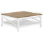 Table basse carrée brune et blanche Wacissa