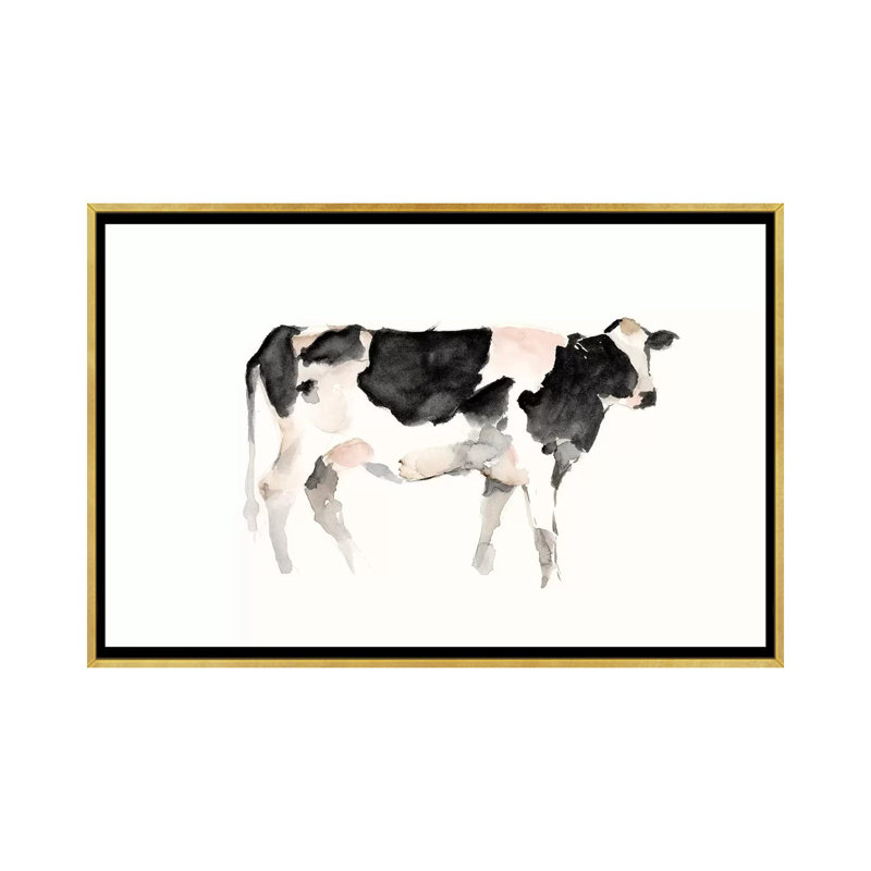 « Farm animal Study II » par Ethan Harper, reproduction d’art, Toile encadrée d'or, H 26 po x l 40 po x P 1,5 po