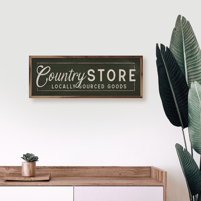 Bordure noire Country Store, Vert, L 48 po x H 16 po