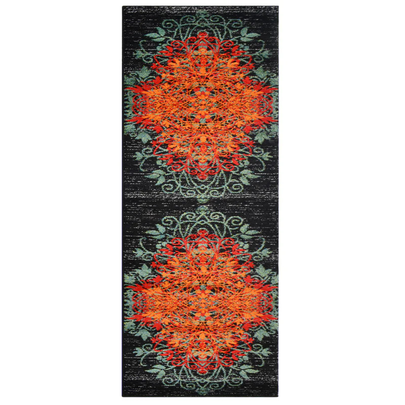 Machine Made Heatset Polyproplyene Area Rugs - Multicolor, Floral Modern Design, Low Pile Machine Made Area Rugs for Living Room, Bed Room