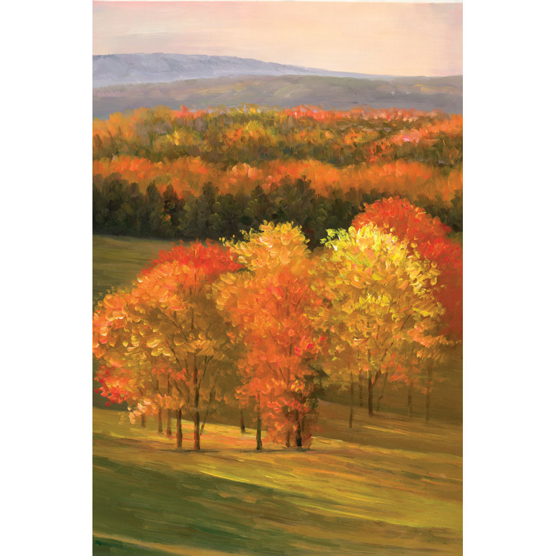 Fall Trees From Above 2 - Wrapped Canvas Painting, 91cm H x 61cm W x 3.8cm D