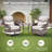 5 Pieces Patio Furniture Set With Fire Pit Table - 4 Outdoor Swivel Rocker Chairs With 50000 BTU Propane Fire Pit Table, Patio Conversation Sets For Outside Backyard Patio-1857316719-1857316716