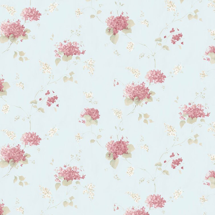 Drinnon 32.7' L x 20.5 W Classic Floral Wallpaper Roll August Grove