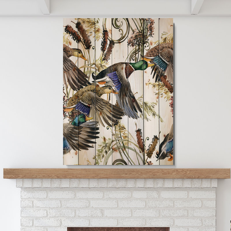 «Illustration of Colored Duck», peinture, H 20 po x l 12 po x P 1po, Toile tendue