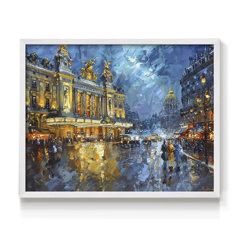 Landscape Series-CXLV -Framed Print - Restickable, 22" H x 28" W, White