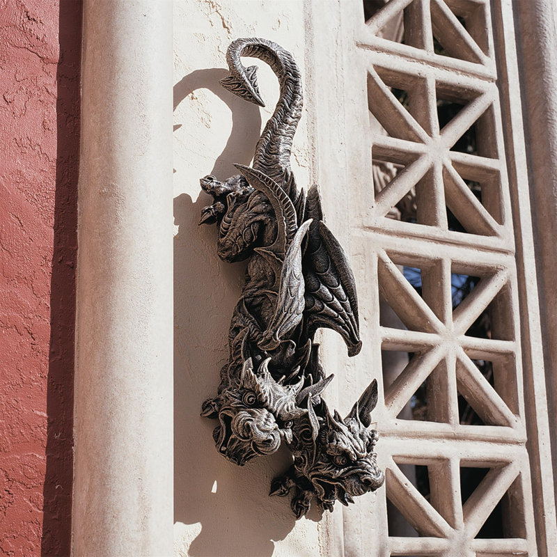 Double Trouble Hanging Gargoyle Sculpture, Gothic