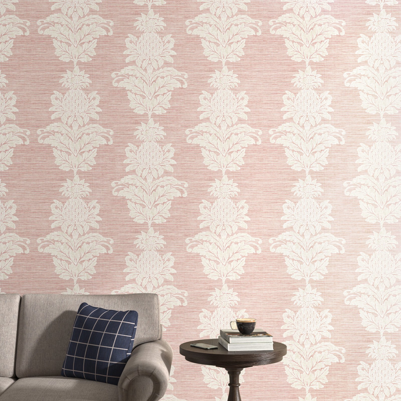 Tefft Floral Wallpaper, Pink