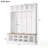 Farmhouse Wooden Hall Tree With Storage Bench, 13 Compartments Shoe Cabinet, And 6 Hooks For Entryway Organization-1164651411