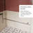 30 - 60 In.W X 72 In.H Glass Shower Door With Supporting Bar, 1/4 Inch Thick Shatter Glass, Dual Purpose Utility Screen That Turns Into Sliding Door, Colored Tempered Reversible Installation