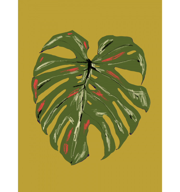 Monstera Leaf, 76.2 cm H x 50.8 cm W, Green