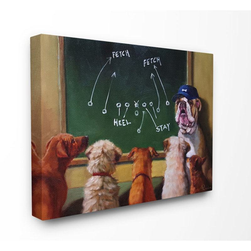 «Dog Football Team», ensemble d'impression sur toile, Toile tendue, H 16 po x l 20 po