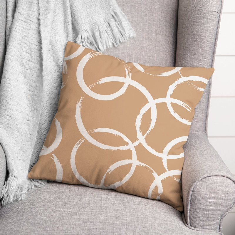 Coussin décoratif intérieur / extérieur, Brun clair