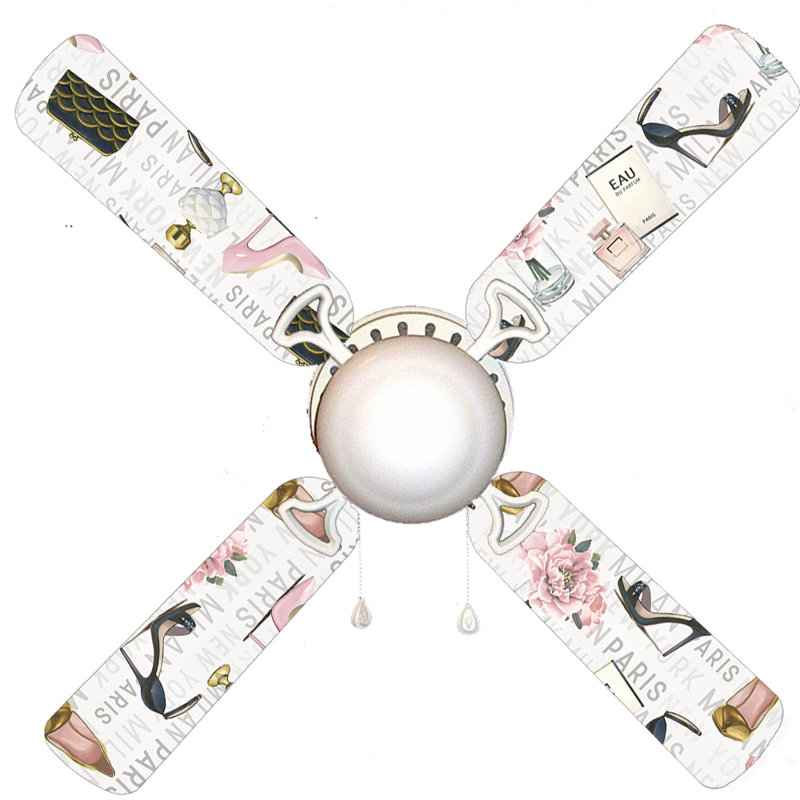 Ventilateur de plafond encastré à 4 pales de 42 po avec chaîne de traction et ensemble d'éclairage inclus