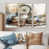 Toile naturelle avec cadre flottant