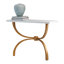 Teton Console-Gold w/White Marble Top