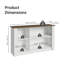 Armoire de rangement à 3 portes Latitude Run® - Garde-manger pour fournitures de bureau, documents et imprimantes - Blanc